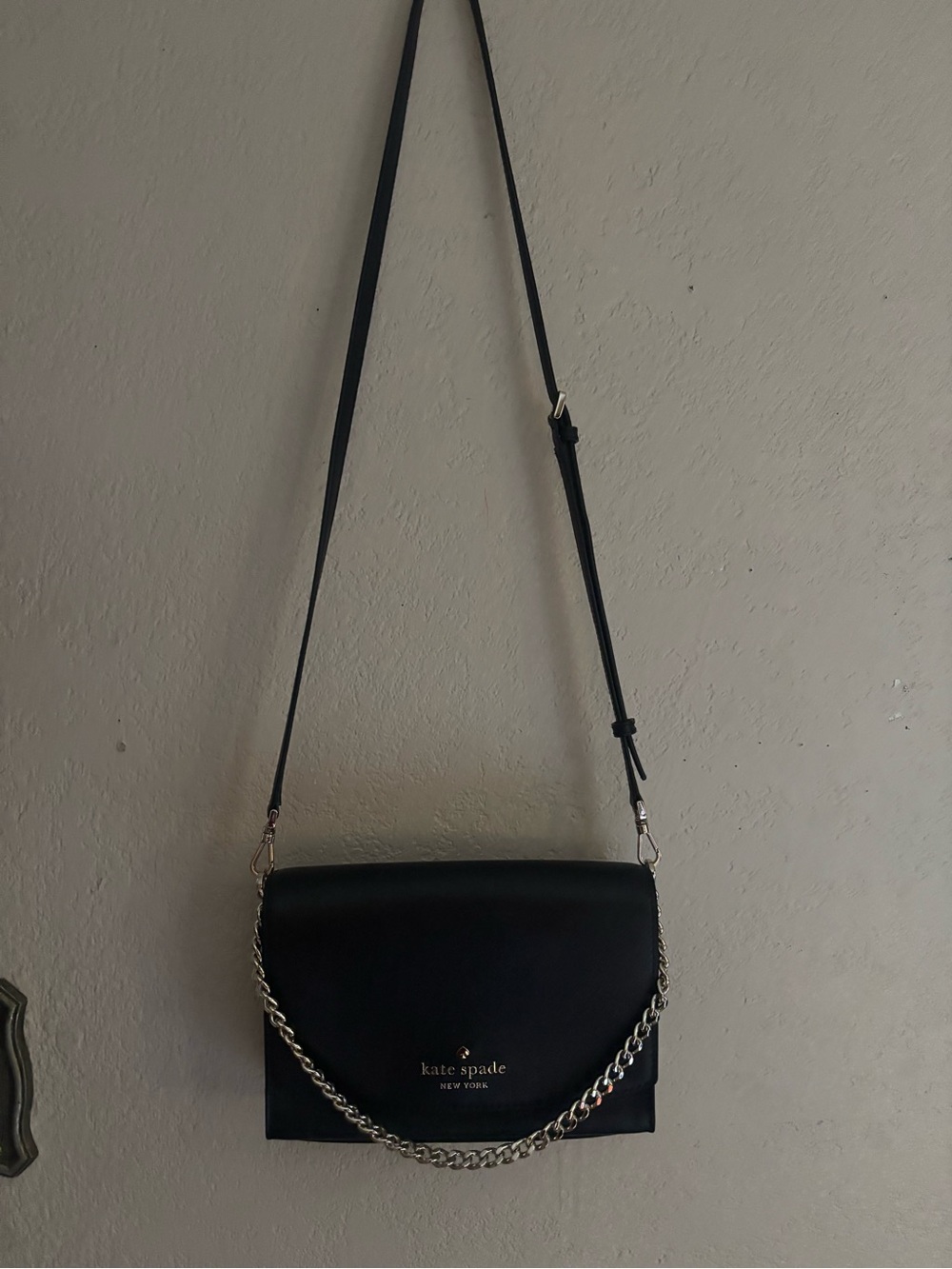 Black Kate Spade New York Saffiano Leather Crossbody/Shoulderbag With Wallet - Picture 3 of 3
